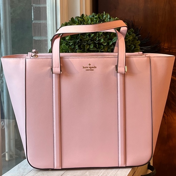 KATE SPADE ♠️ Newbury Lane briar tote shoulder bag NWT Saffiano Leather Pink - Picture 1 of 14